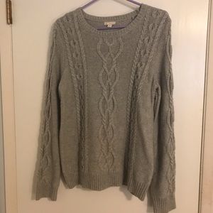 GAP Gray Cable Knit Sweater